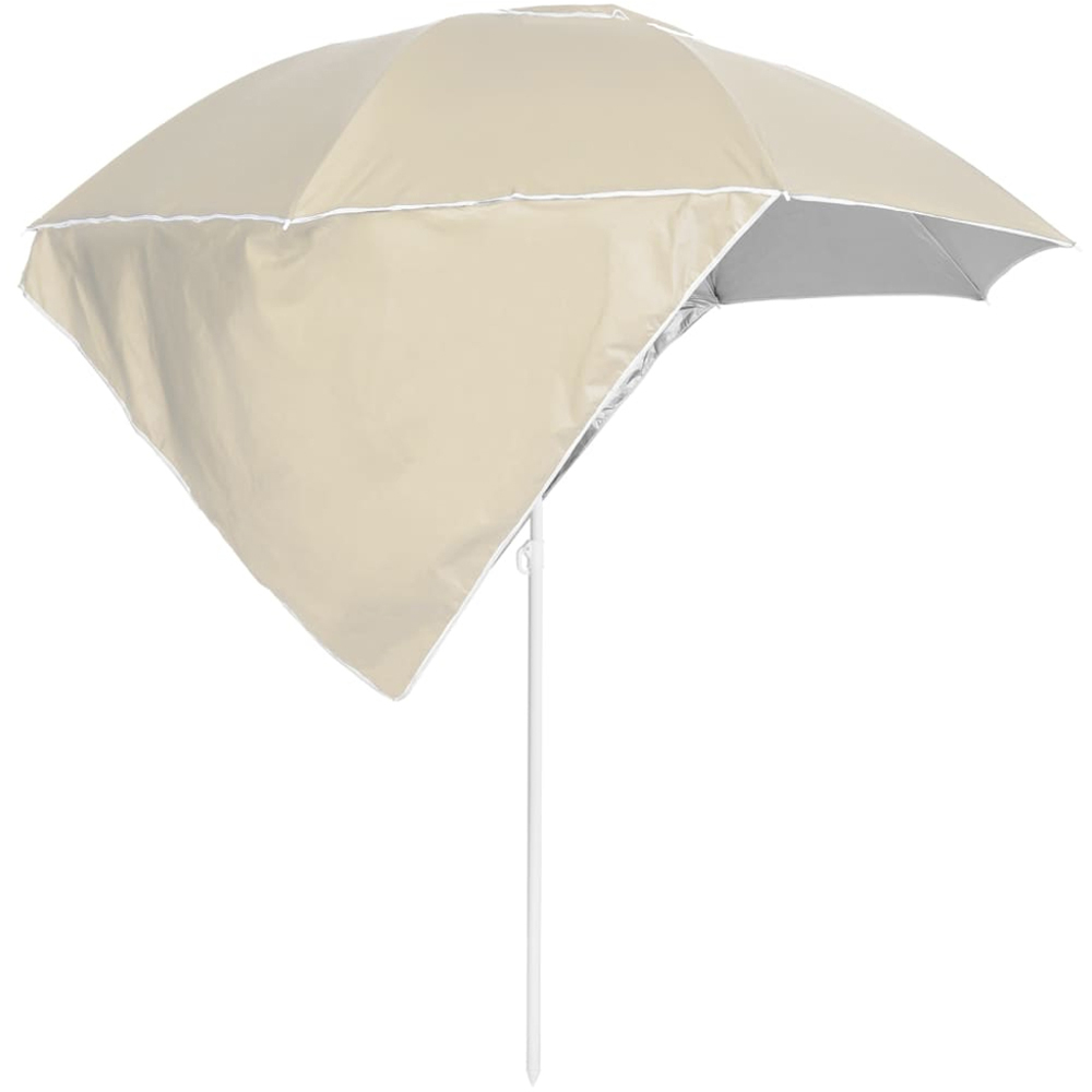 vidaXL Sand Beach Parasol with Side Walls 2.15m Image 3