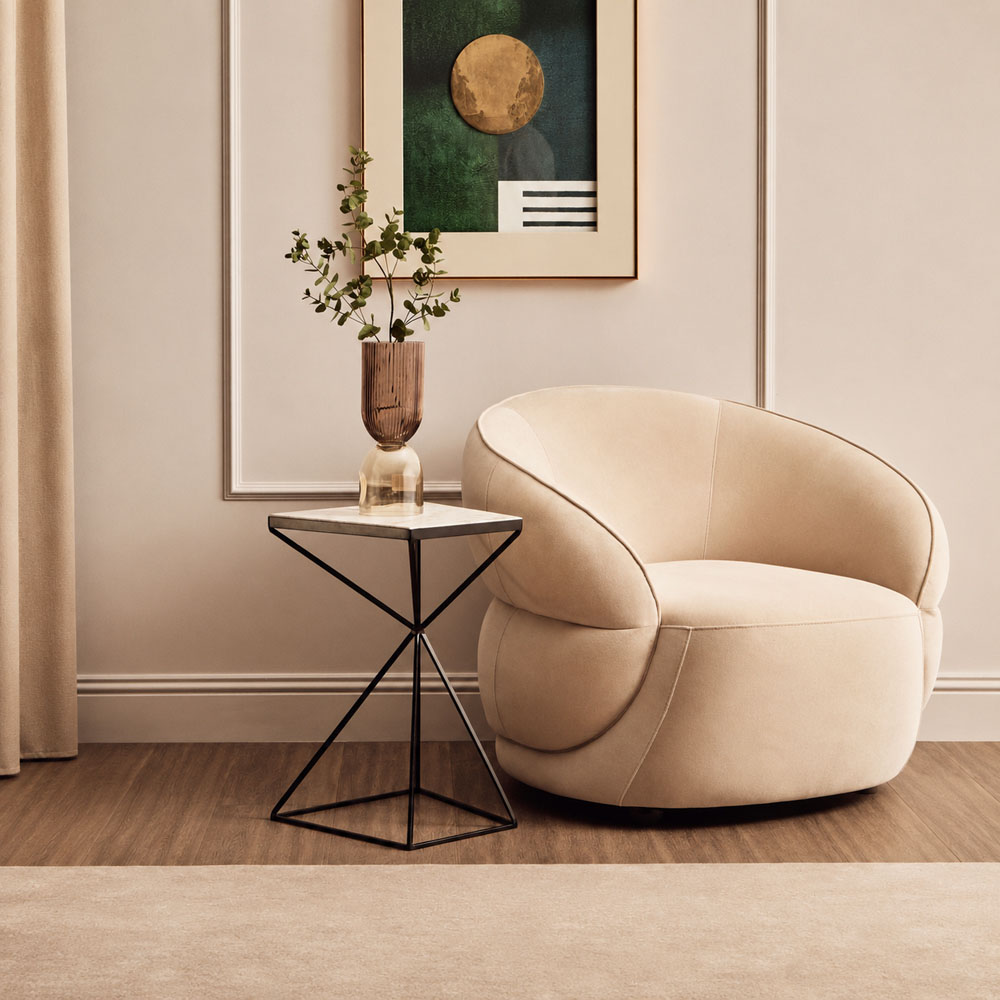 Premier Housewares Shalimar Trapezoid Side Table Image 3