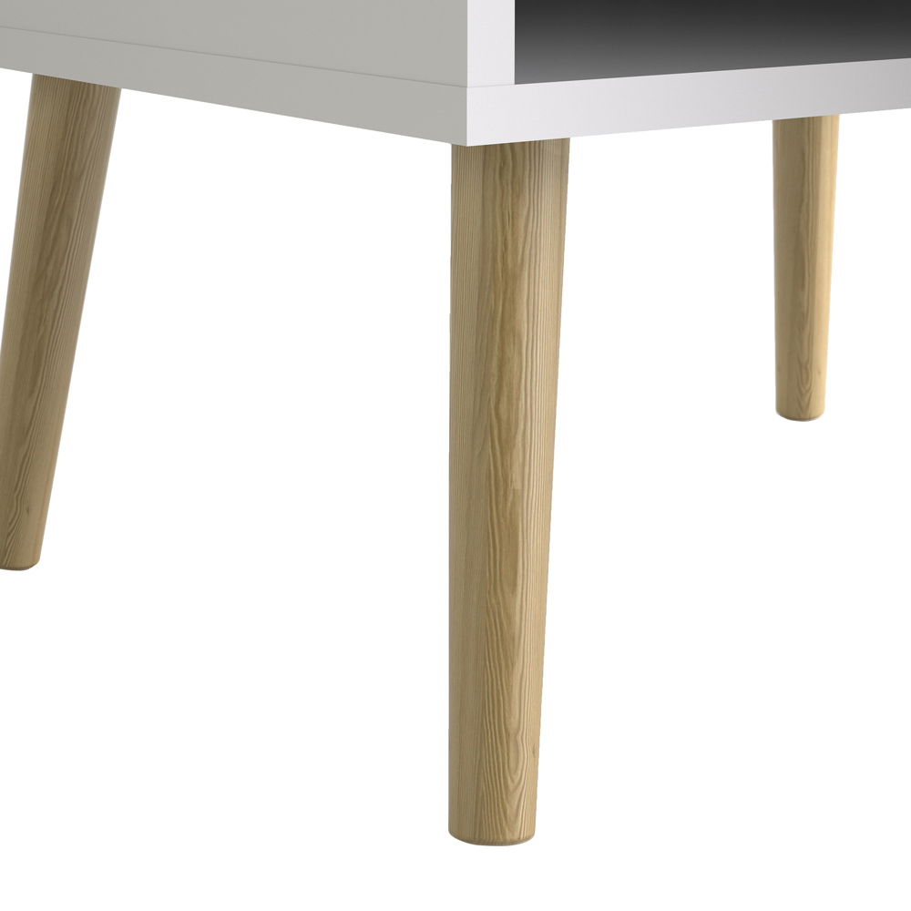 Florence 3 Drawer White and Oak Shoe Cabinet Image 7