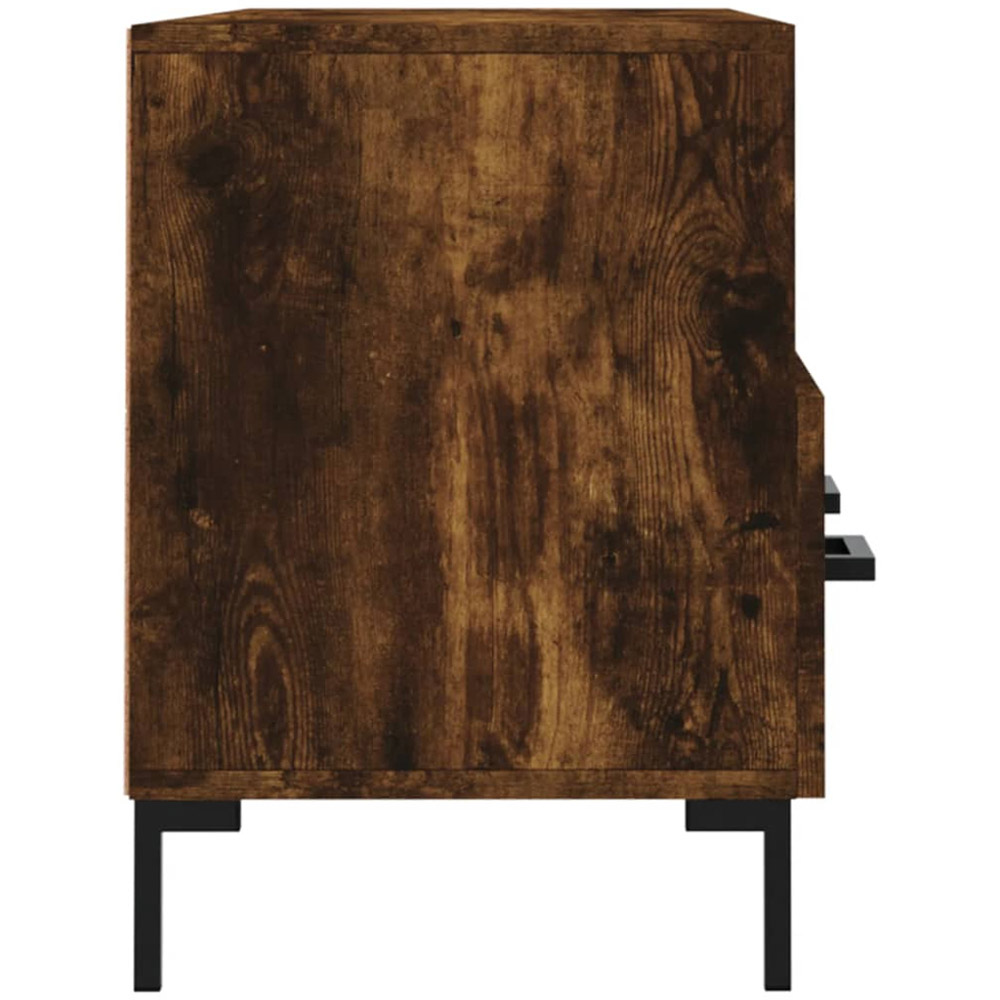 vidaXL 3 Drawer 3 Open Shelf Smoked Oak TV Cabinet Image 7