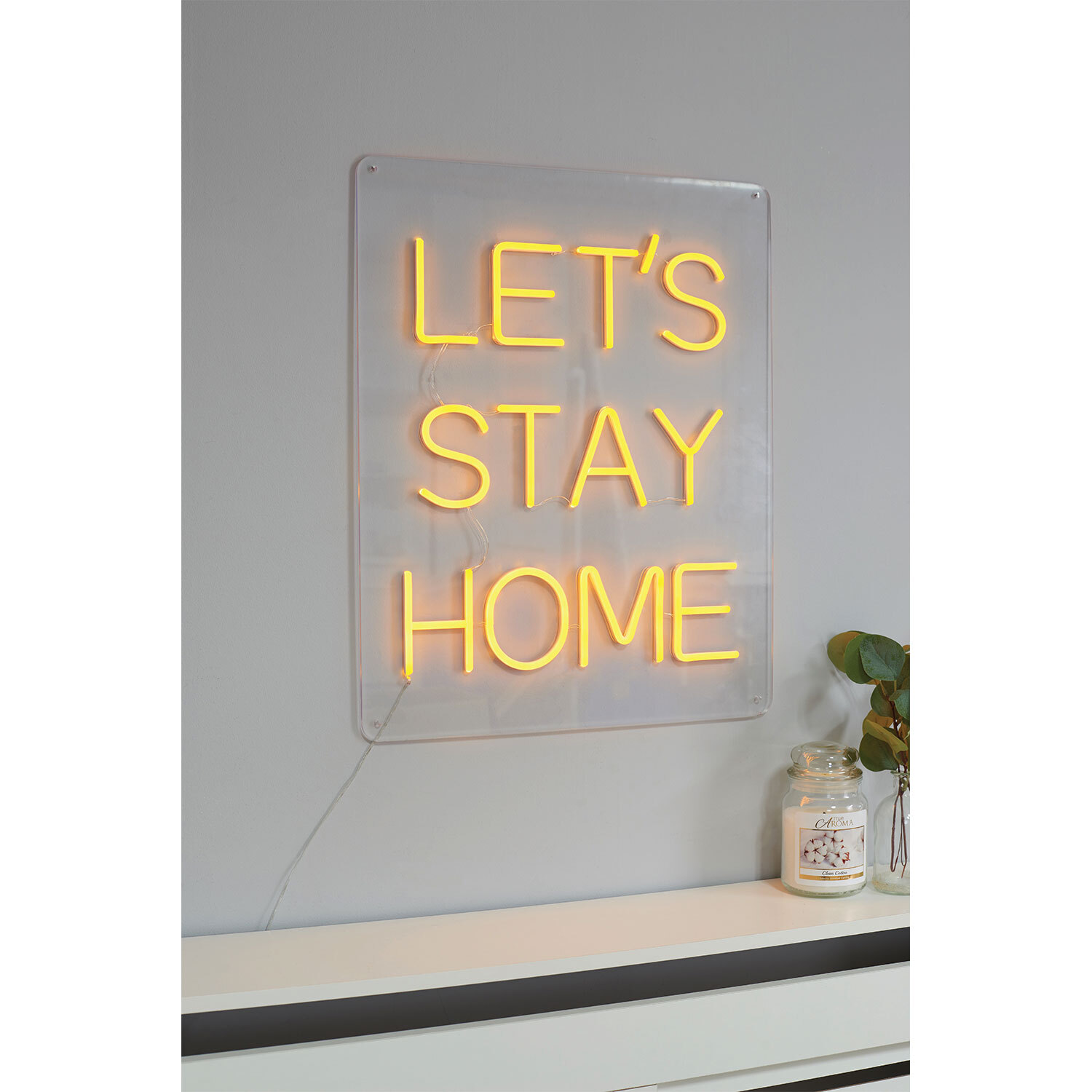 Lets Stay Home Neon Sign Light Image 1