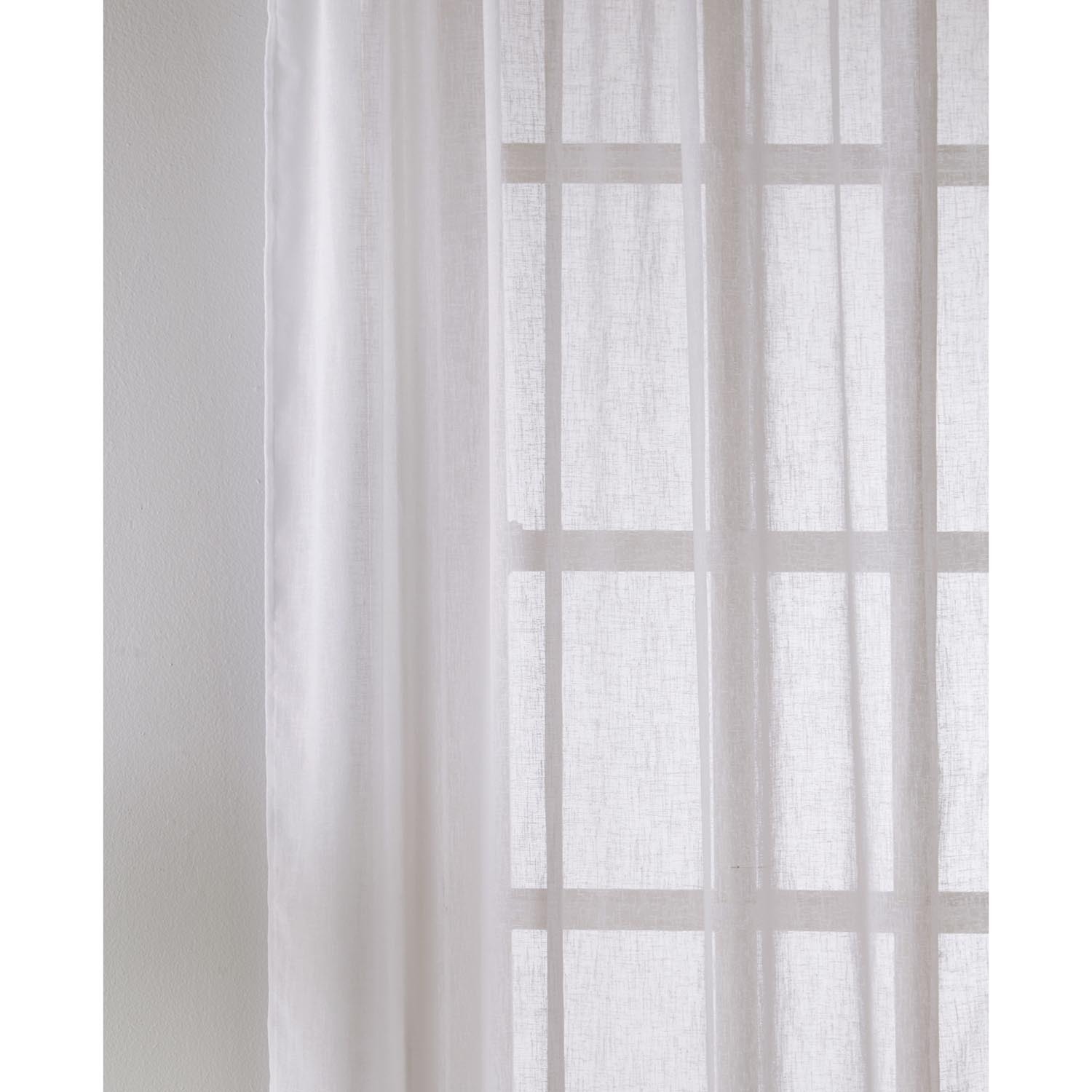 Eden Recycled Textured Voile - White / 183cm Image 2