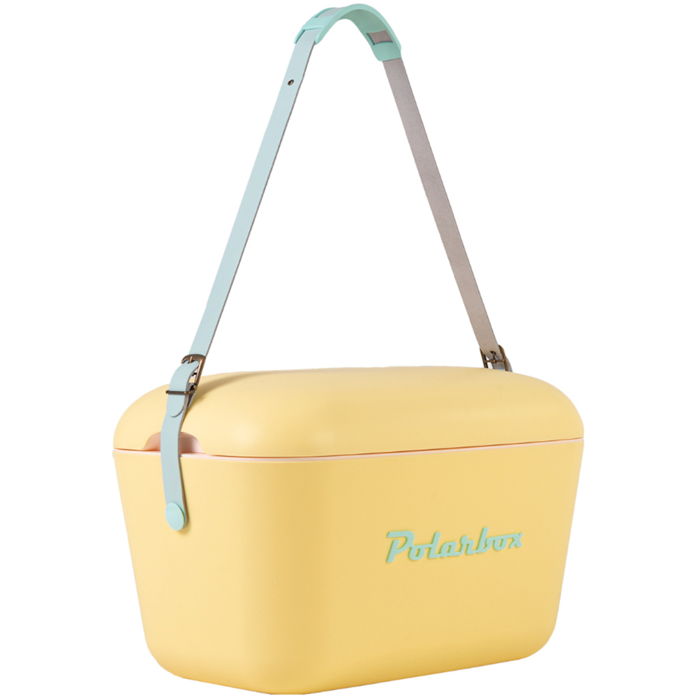 Polarbox 20L Yellow and Cyan Retro Portable Coolbox Image 2
