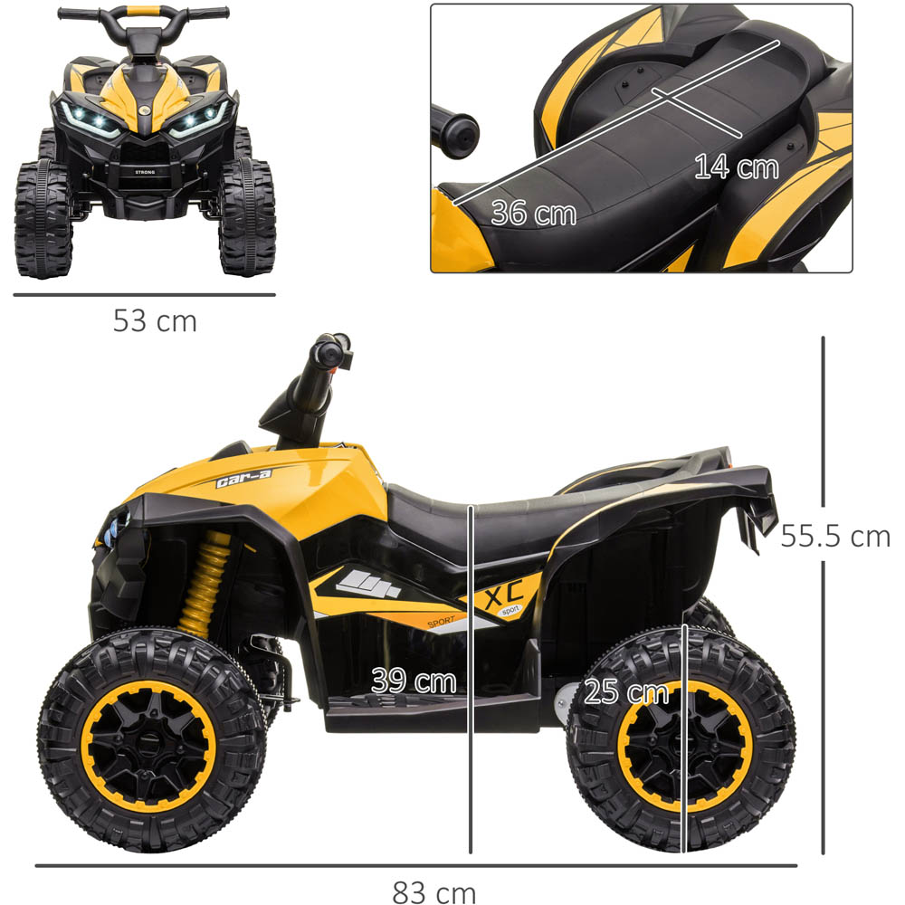 Tommy Toys Kids Ride On Electric Quad Bike Yellow 12V Image 6
