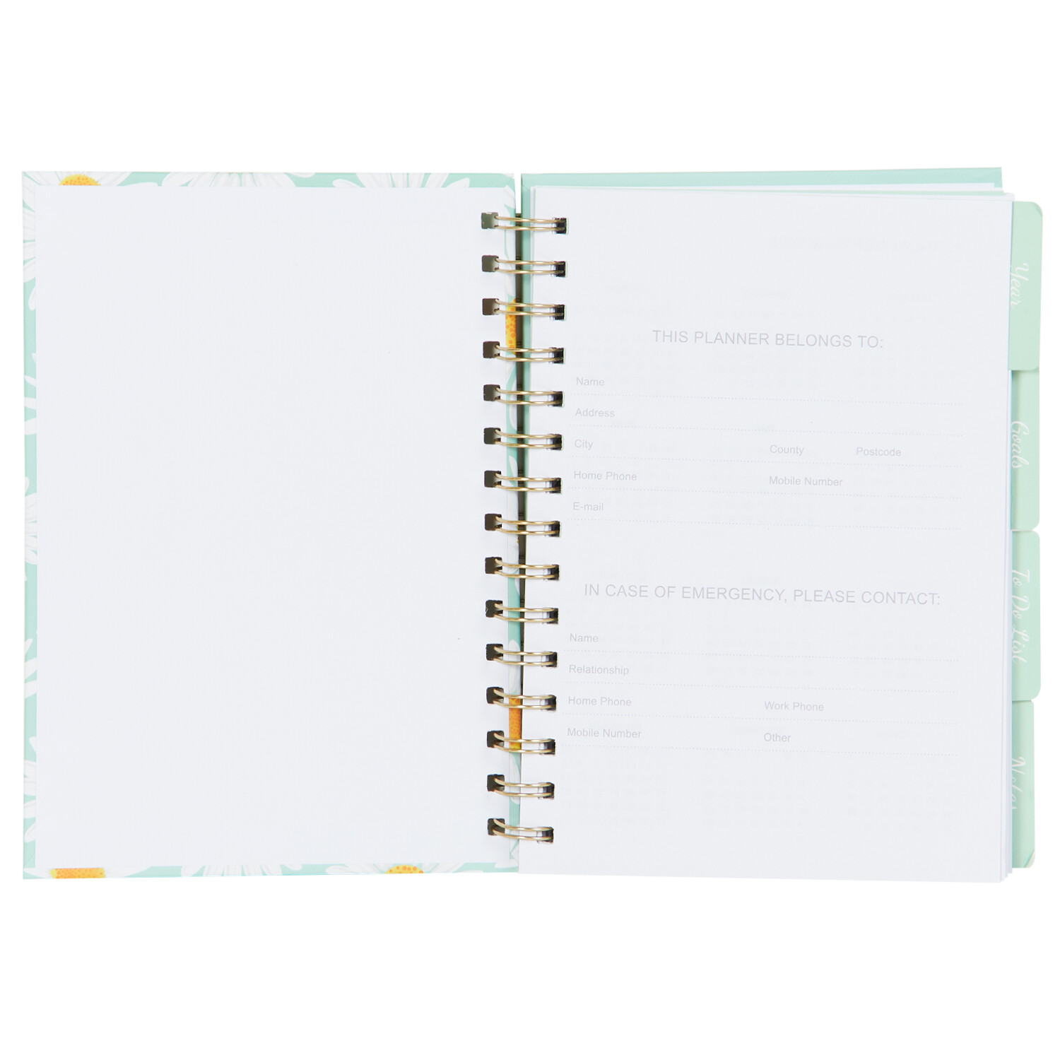 2025 A5 Floral Organiser with Dividers Image 2