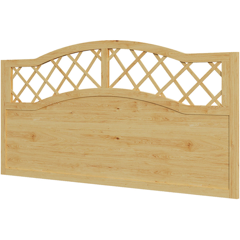 Living and Home Wooden Garden Fence Panel with Lattice Top 6 x 3ft Image 2