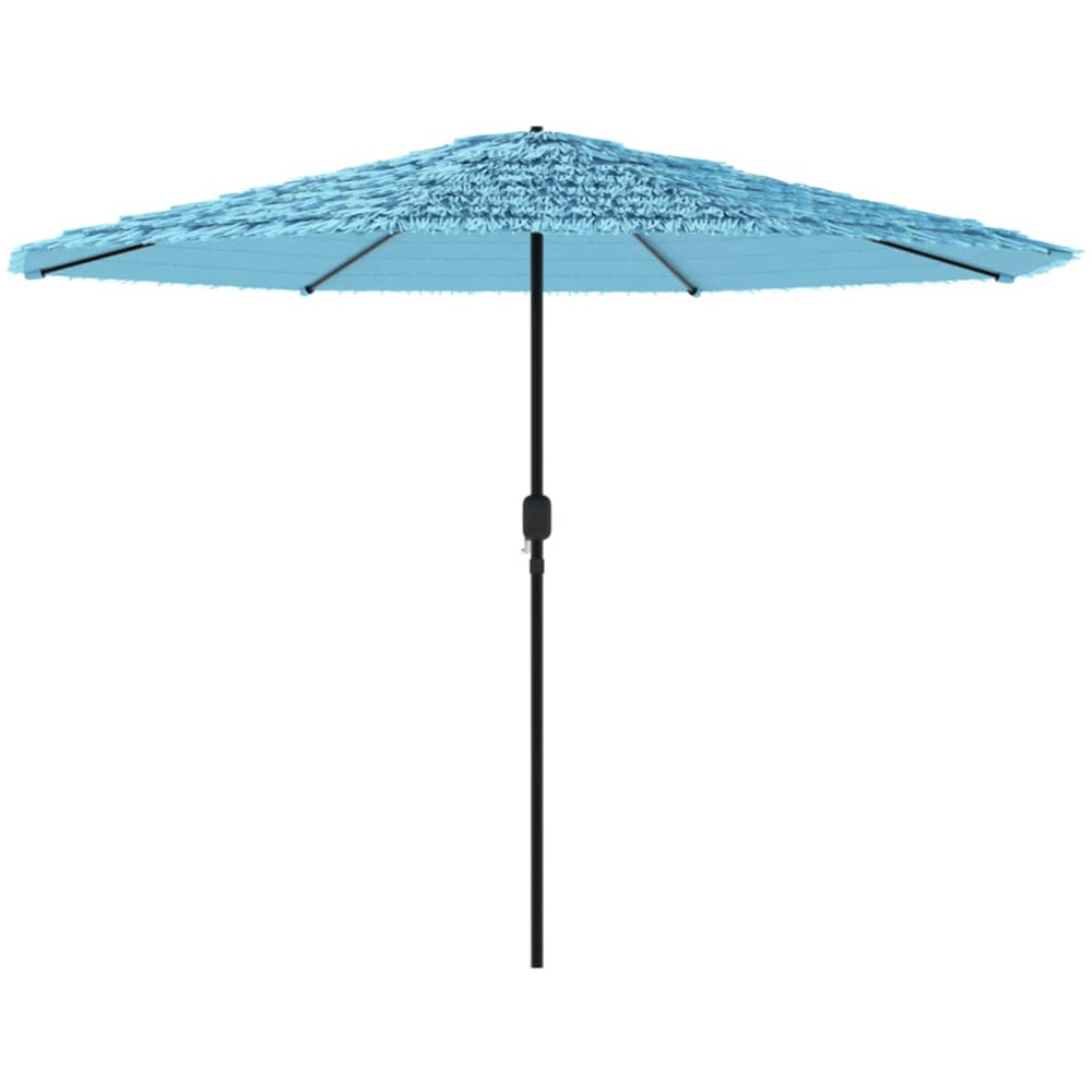 vidaXL Blue Straw Top Garden Parasol with Steel Pole 3.8m Image 4