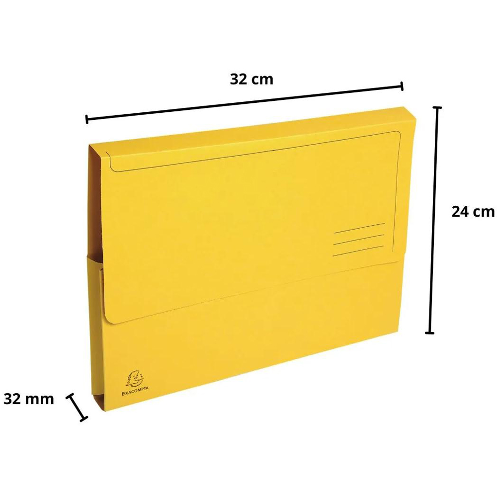 Exacompta Forever Yellow Recycled A4 Document Wallet 10 Pack Image 5