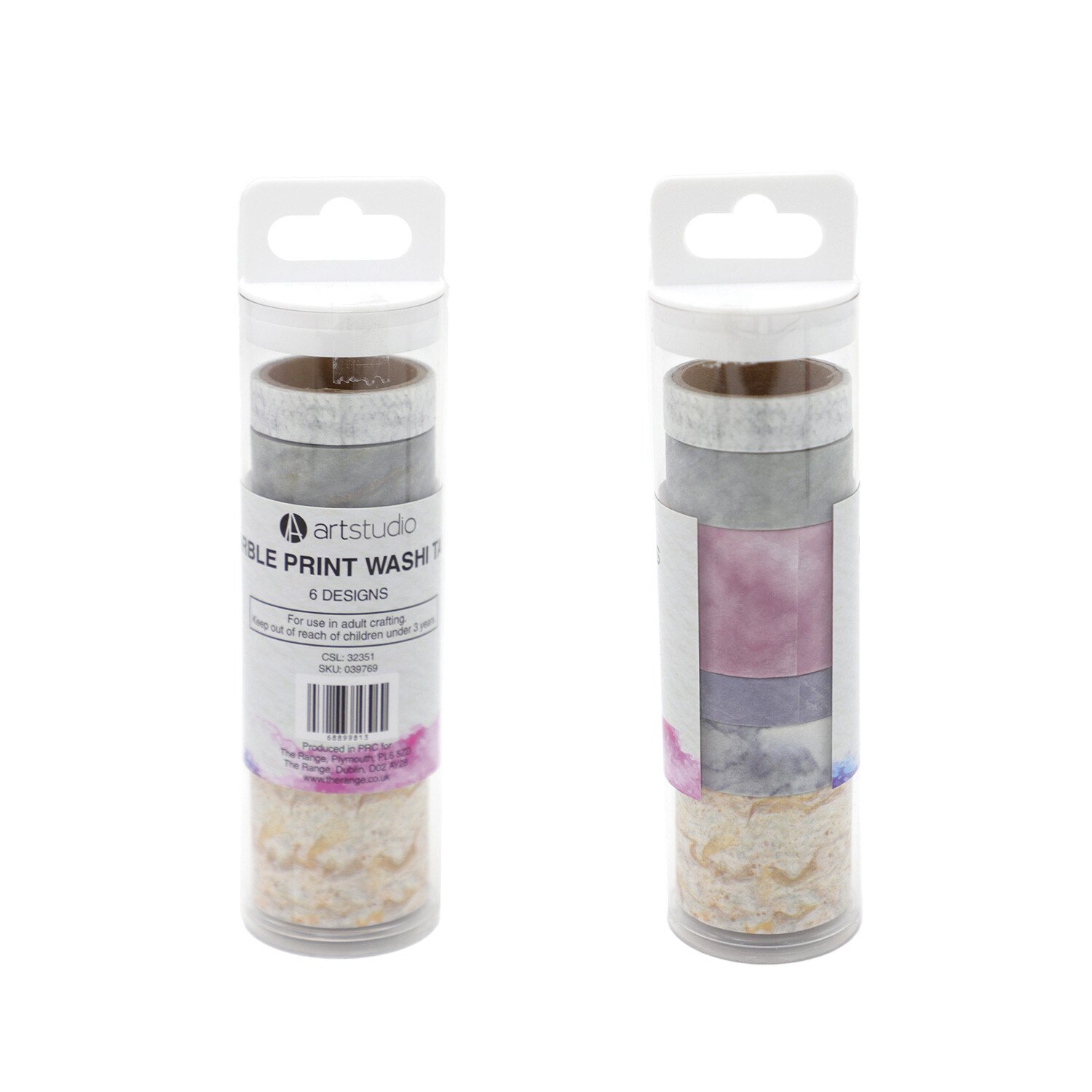 Art Studio Pack of Six Washi Tapes - Marble Image