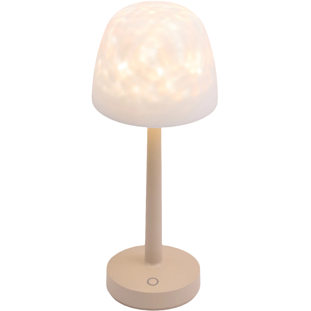 Living and Home White Ocean Wave RGB Rechargeable Table Lamp Image 3
