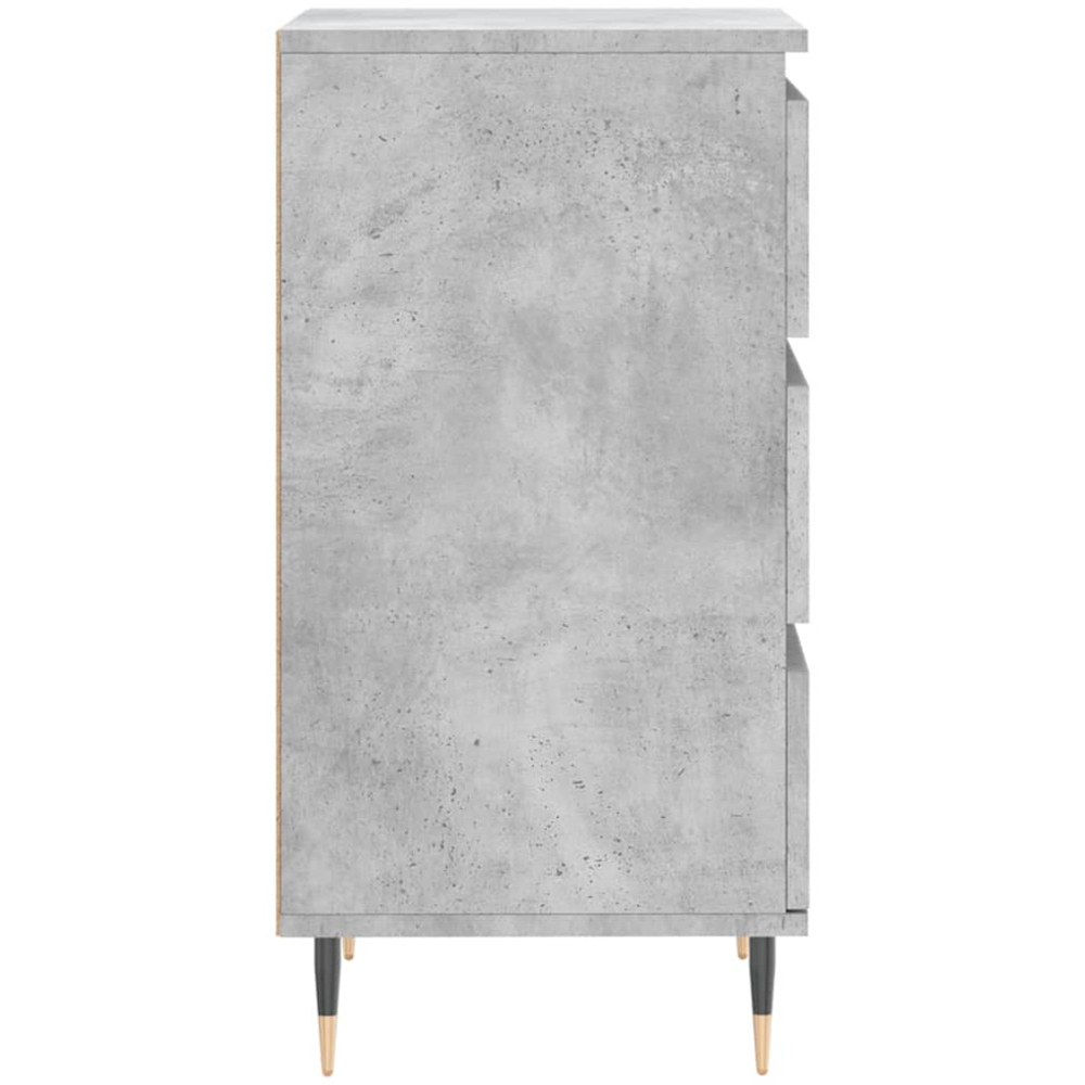 vidaXL 3 Drawer Concrete Grey Sideboard Image 7