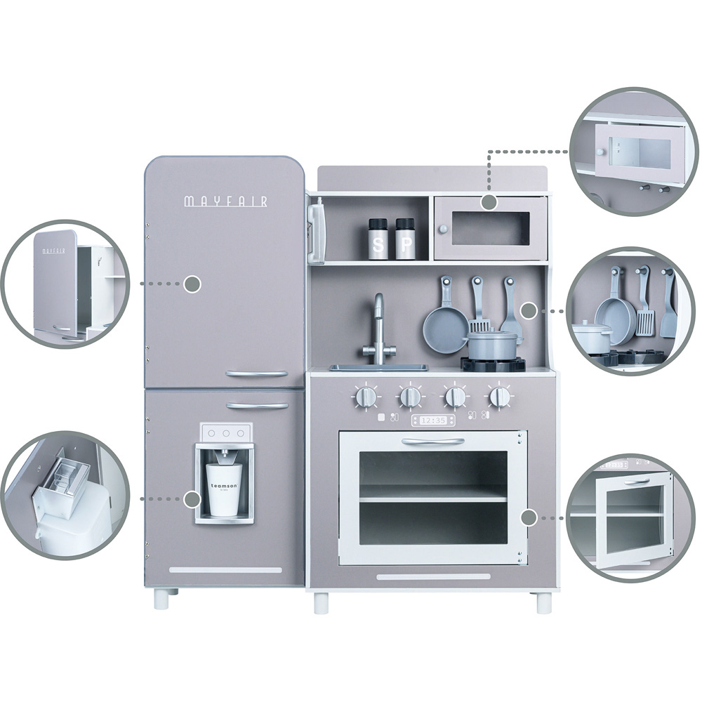 Teamson Kids Little Chef Mayfair Grey Retro Play Kitchen Image 7