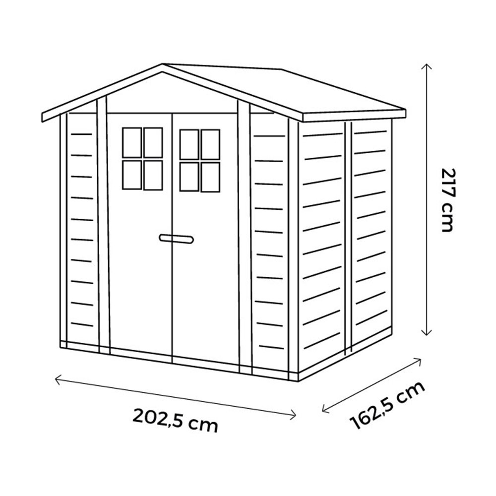 Shire 7 x 5ft Tuscany Evo 200 Plastic Garden Shed Image 4