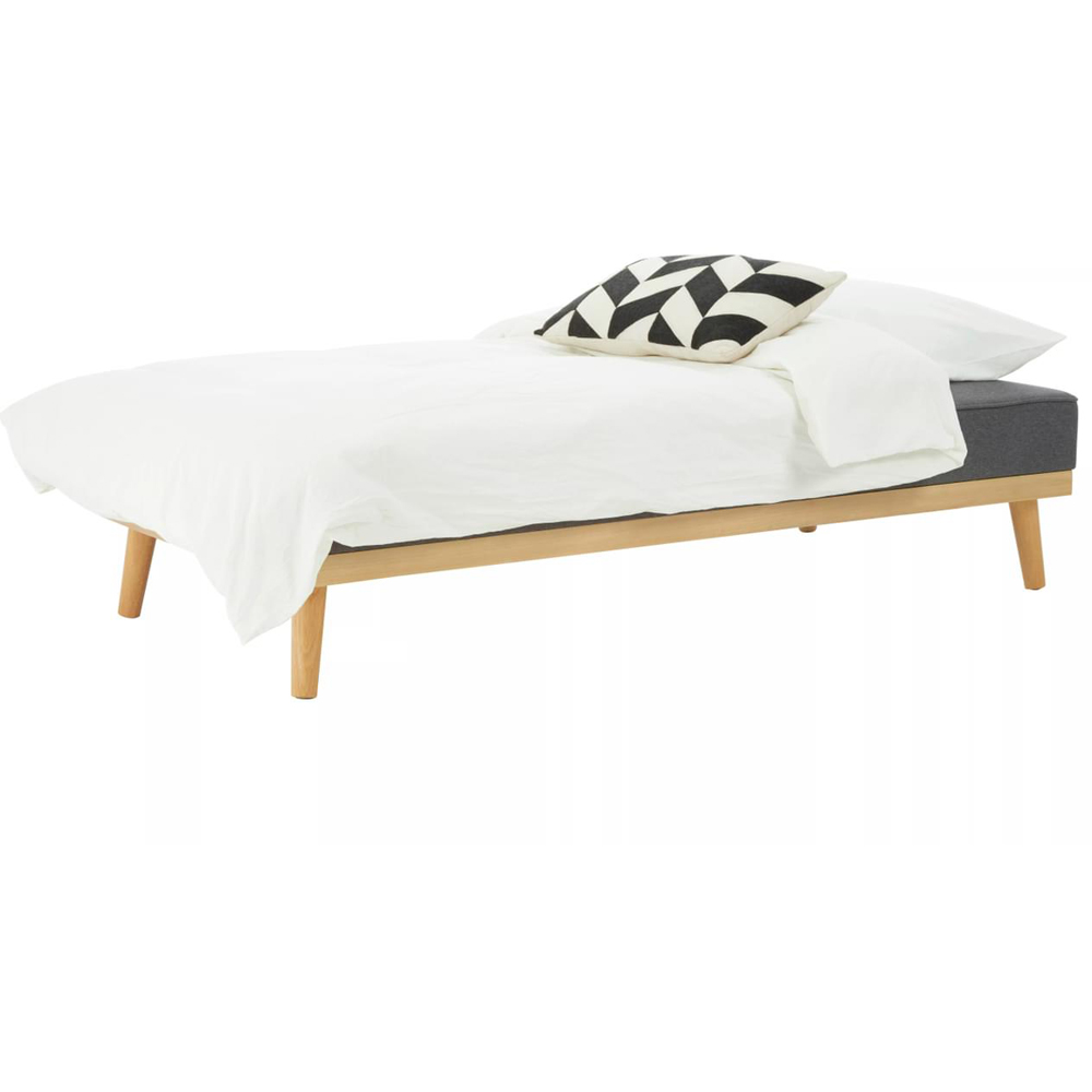 Interiors by Premier Stockholm 3 Seater Grey Linen Sofa Bed Image 7