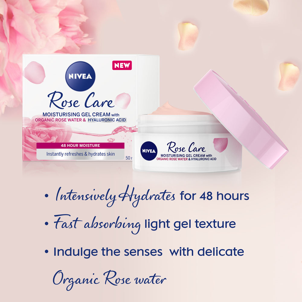 Nivea Rose Care Moisturising Gel Cream Image 3