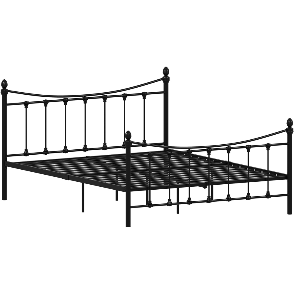Vida Designs Paris Double Black Metal Bed Frame Image 2