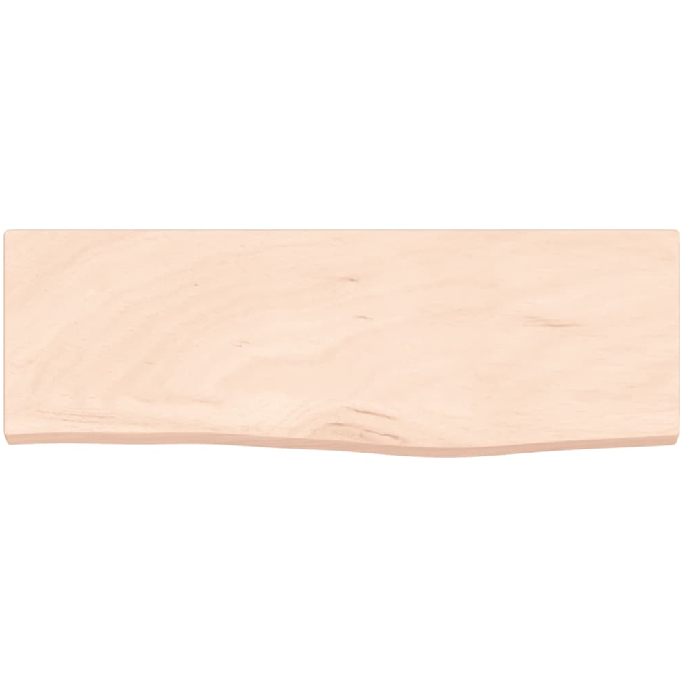 vidaXL 60 x 20 x 2cm Untreated Solid Wood Oak Wall Shelf Image 3