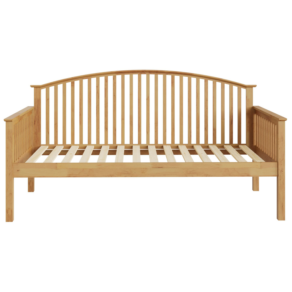 GFW Madrid Single Oak Wood Wooden Day Bed Image 3