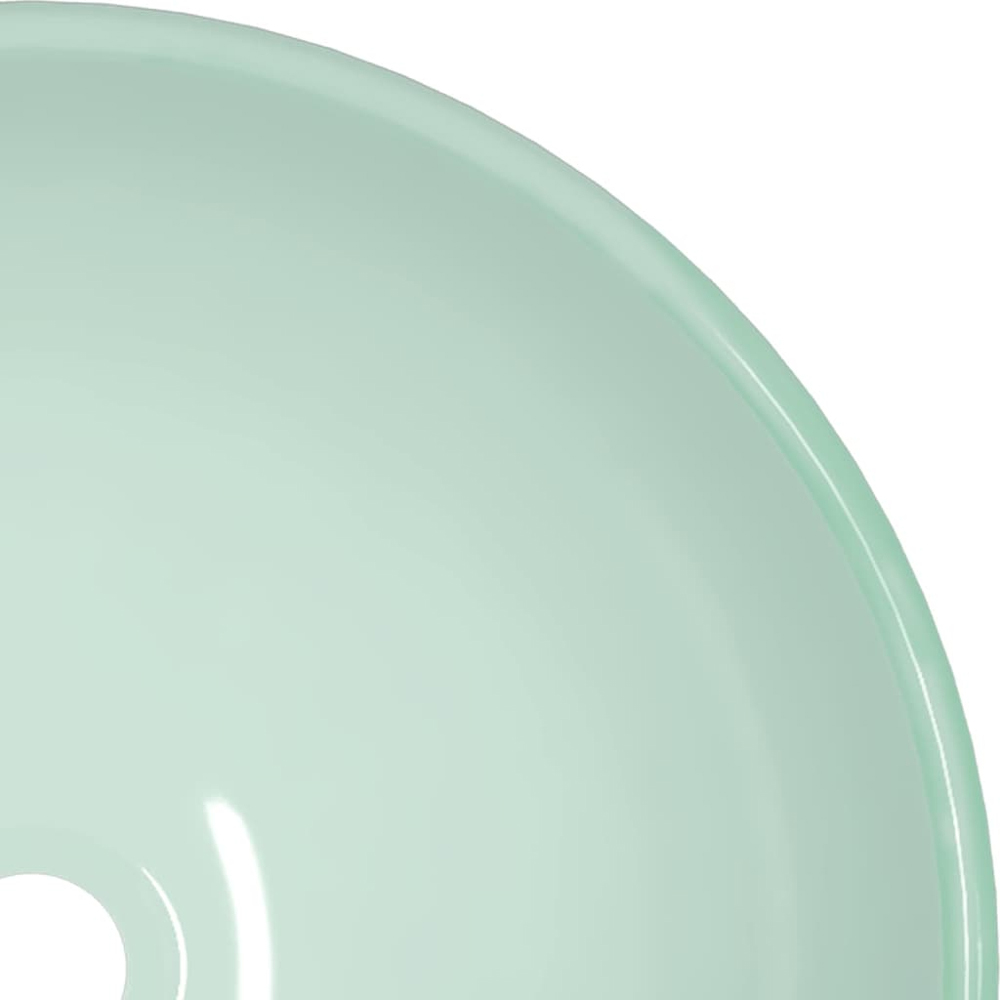 vidaXL White Tempered Glass Round Wash Basin 140 x 420mm Image 3