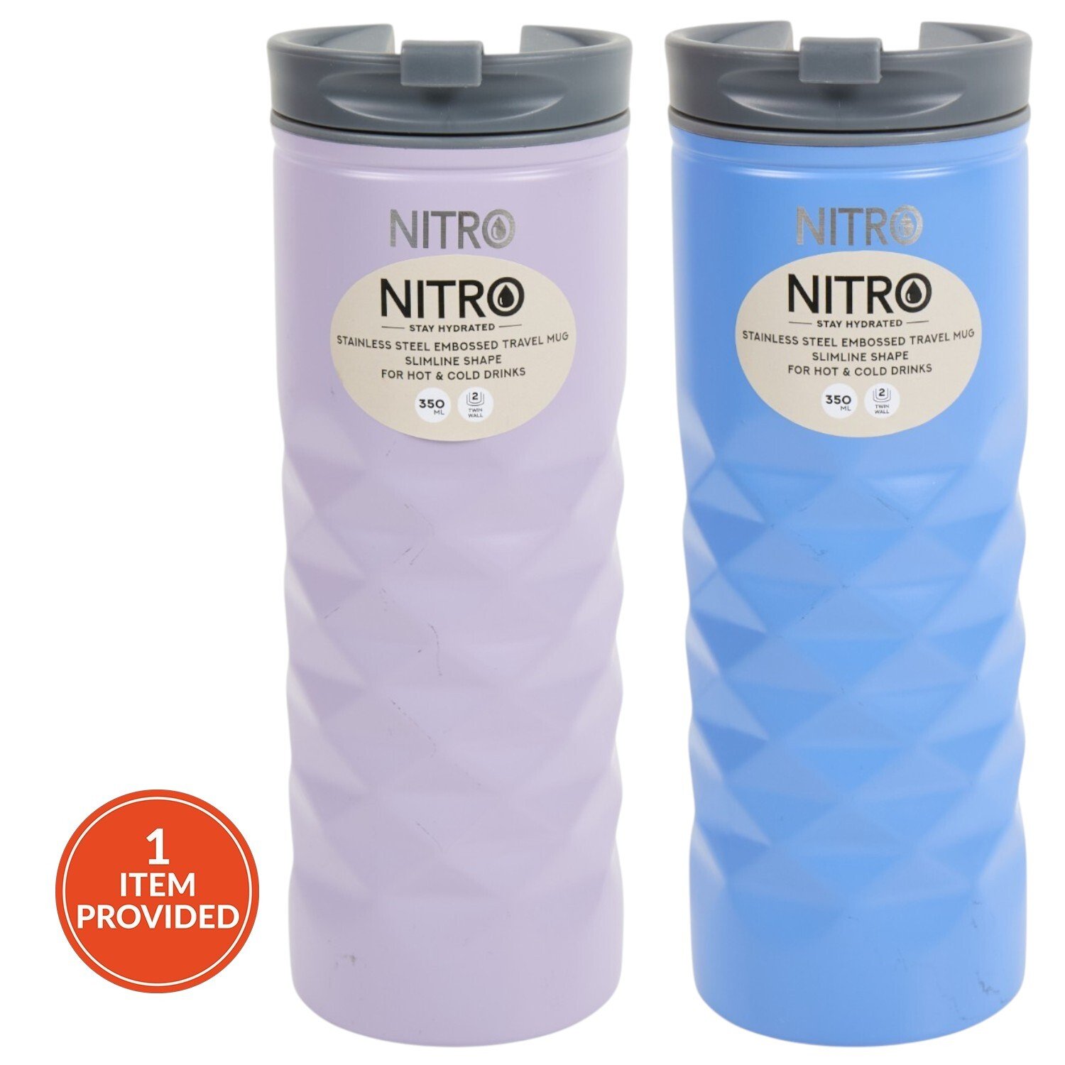 Nitro Stainless Steel Embossed Mug Image 1