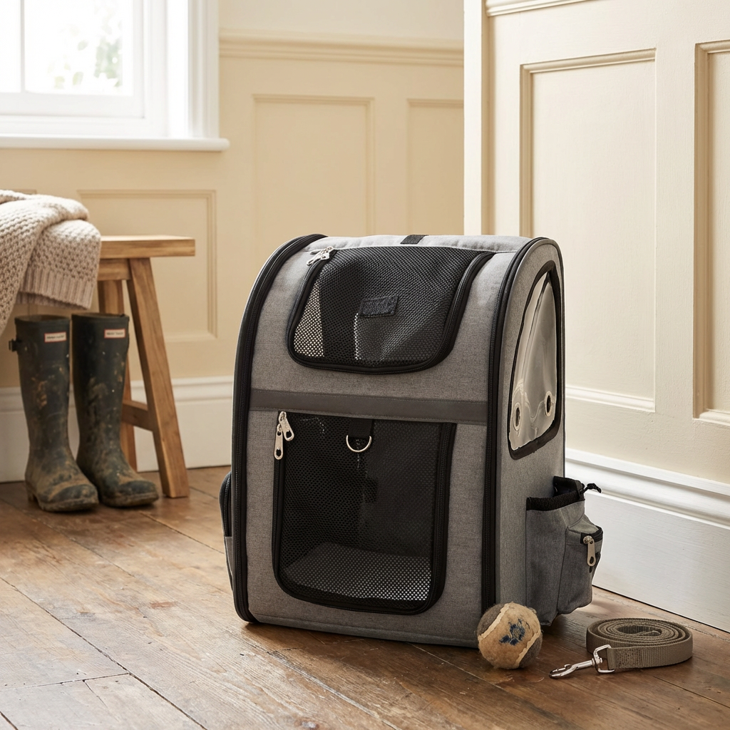Pet Travel Backpack Grey Image 4