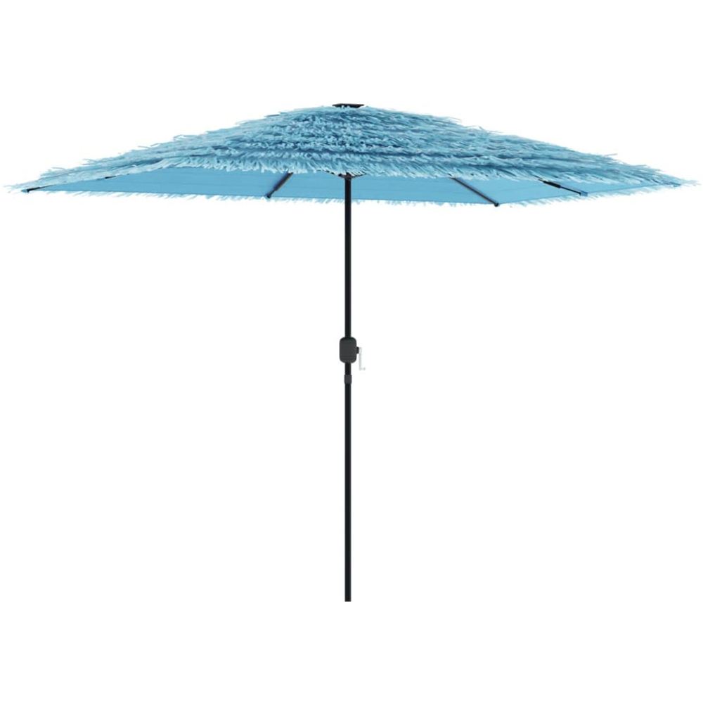 vidaXL Blue Straw Top Garden Parasol with Steel Pole 3m Image 4