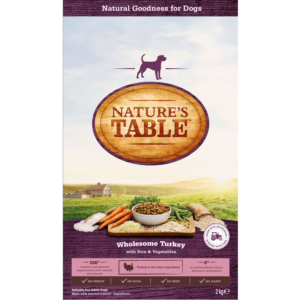 Natures Table Dog Complete Dry Adult Turkey with Rice & Vegetables 2kg Image 2