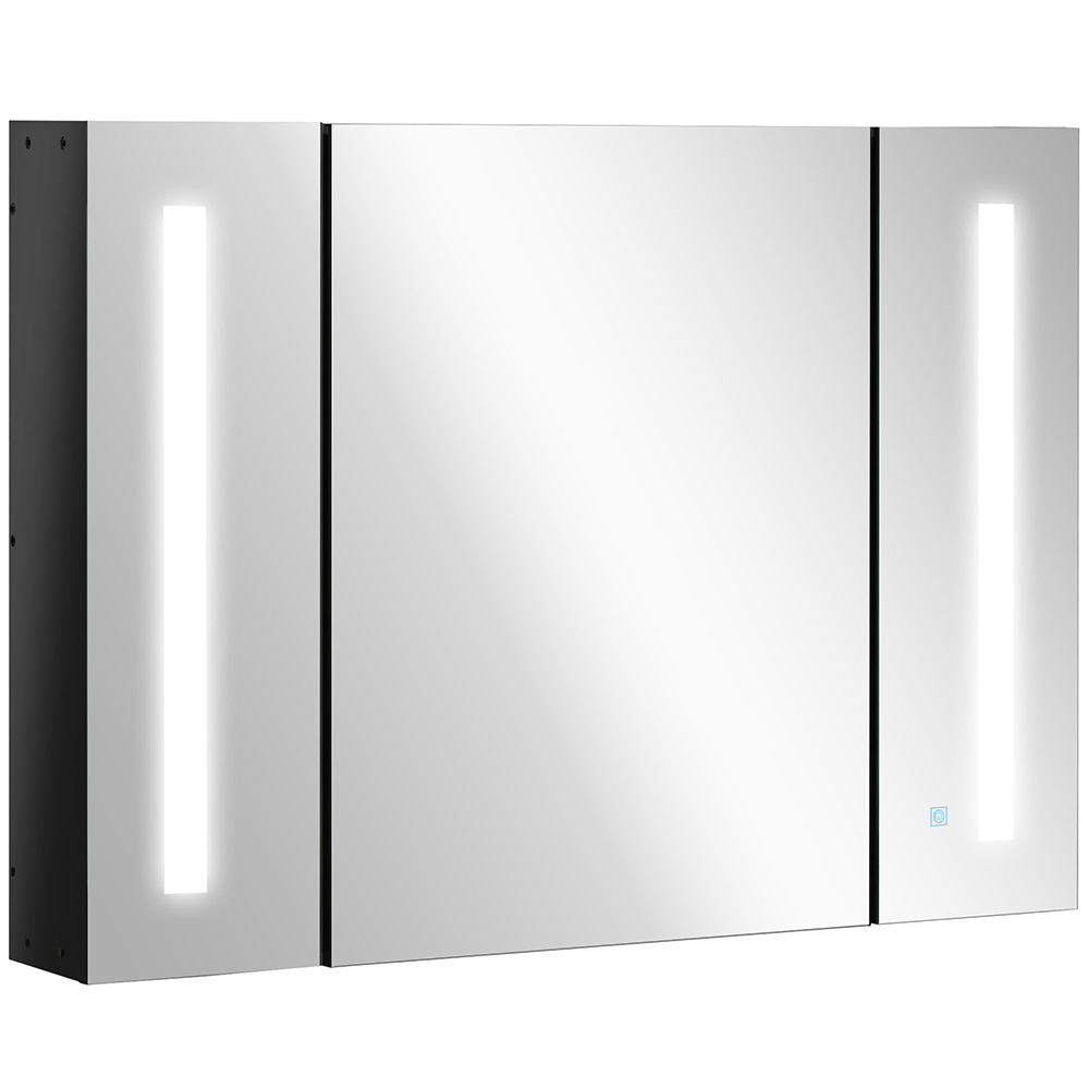Kleankin Natural 2 Side LED Mirror Bathroom Cabinet Image 2