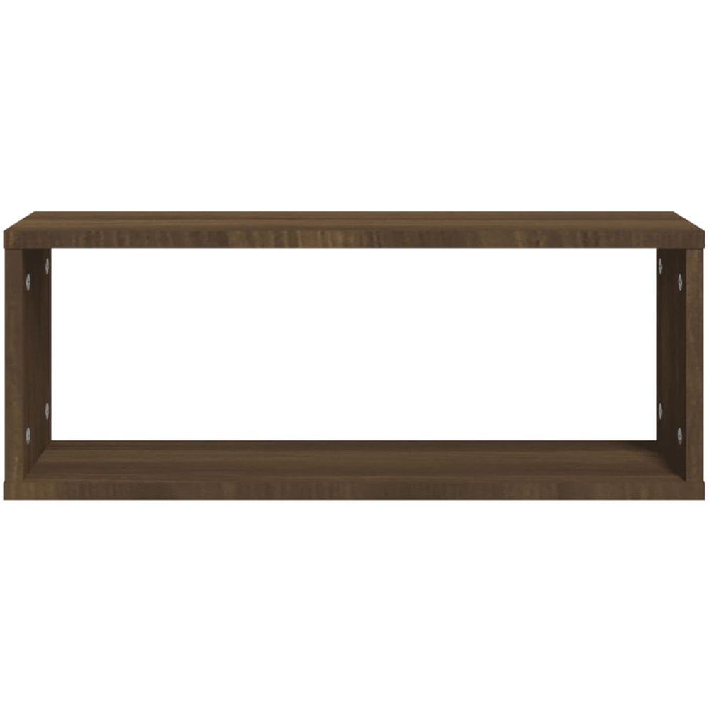vidaXL 60 x 15 x 23cm Set of 6 Brown Oak Cube Wall Shelf Image 4