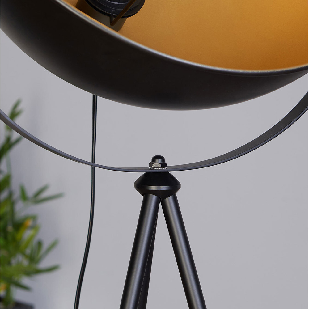 Manhattan Black Retro Tripod Style Floor Lamp Image 6