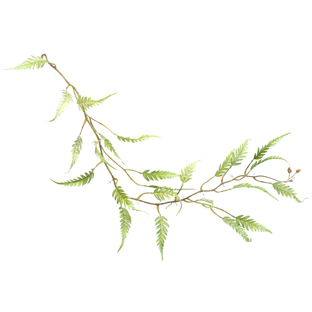 Leaf Trailing Fern Hanging Artificial Plant 4ft Image 1