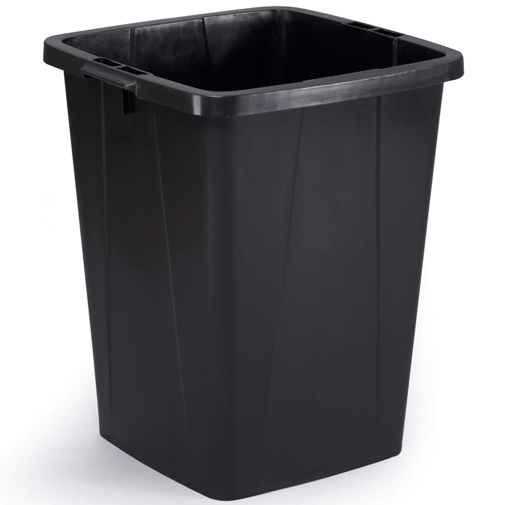 Durable DURABIN Square Food and Freezer Safe Black Recycling Bin 90L Image 2