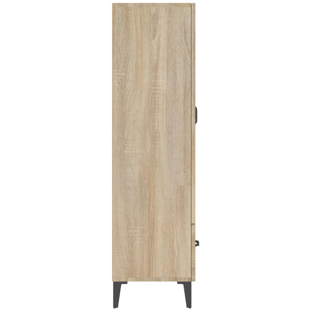 vidaXL 2 Door Single Drawer Sonoma Oak Highboard Image 6
