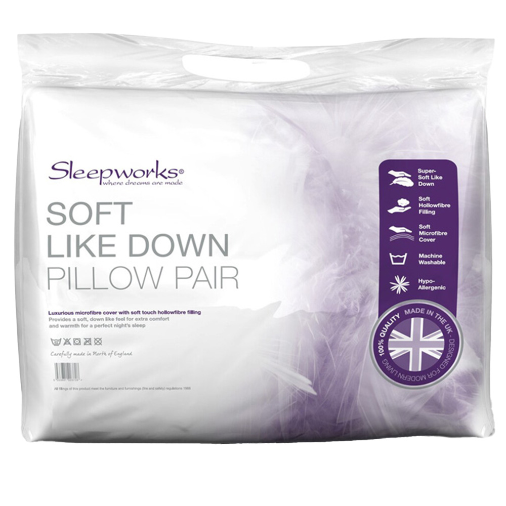 Sleepworks Soft Like Down Pillow Pair Image