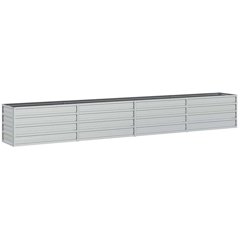 vidaXL Silver Galvanised Steel Raised Garden Bed 45 x 320 x 40cm Image 1