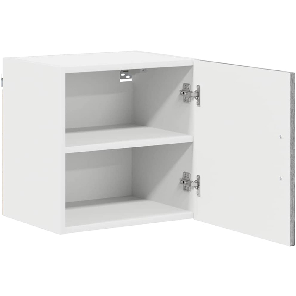 vidaXL Kalmar Single Door Grey Sonoma Wall Mounted Square Kitchen Cabinet Set of 2 Image 4