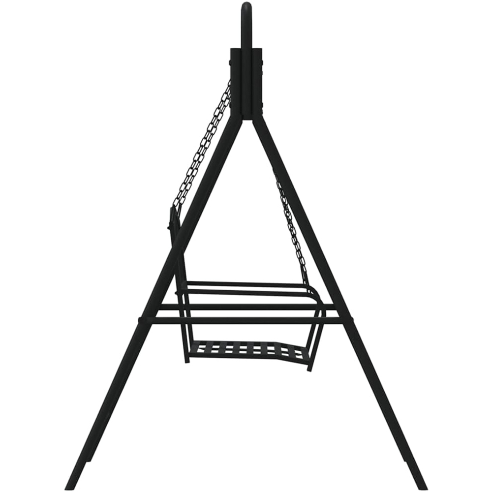 vidaXL 2 Seater Black Steel Swing Bench Image 4