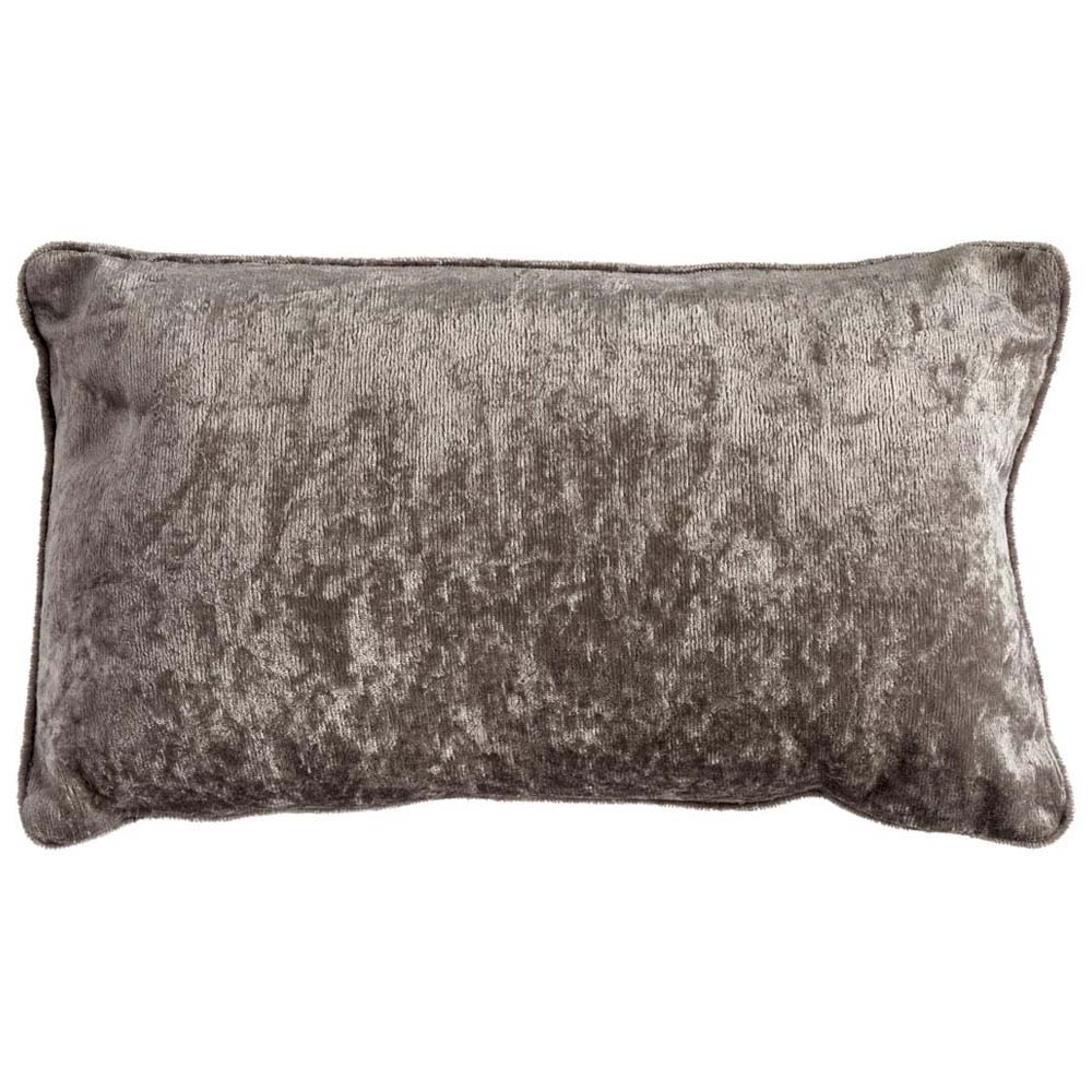 Wilko Silver Crushed Velvet Effect Cushion 50 x 30cm Image 1