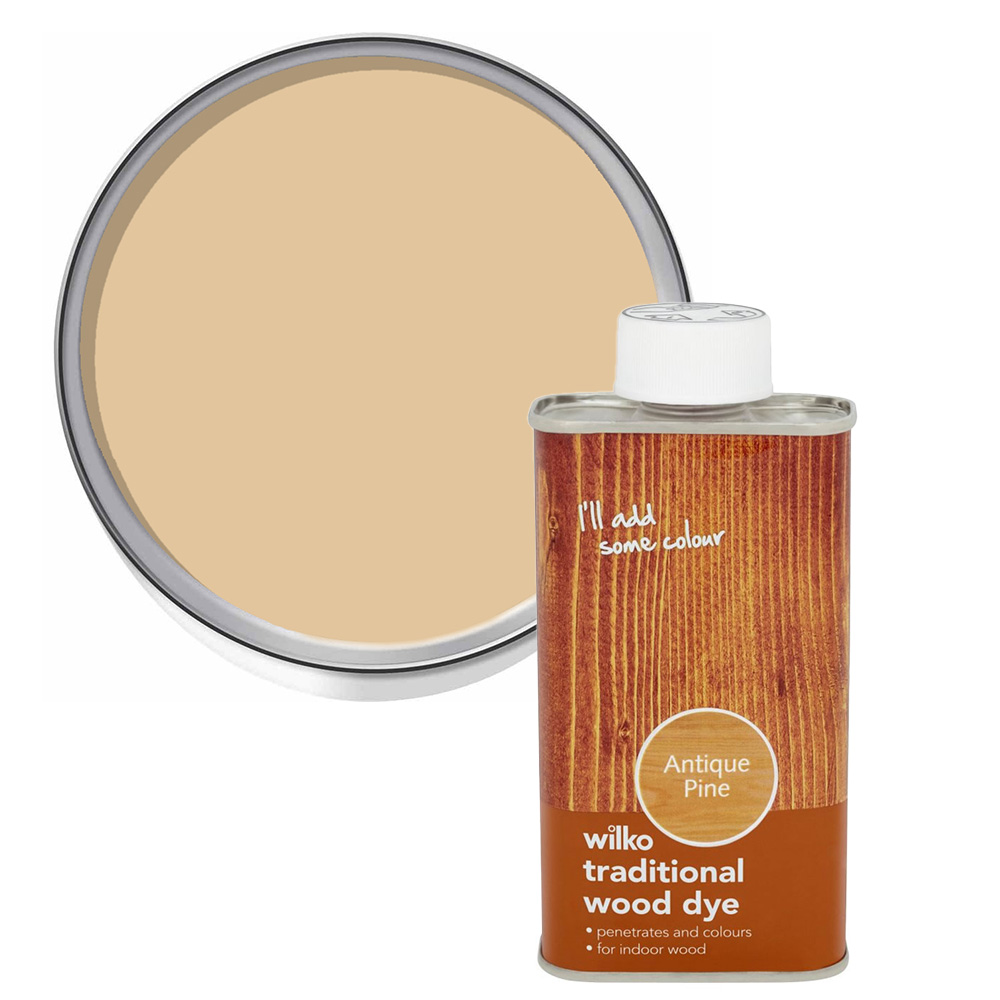 Wilko Traditional Interior Wood Dye Antique Pine 2 50ml Image 1