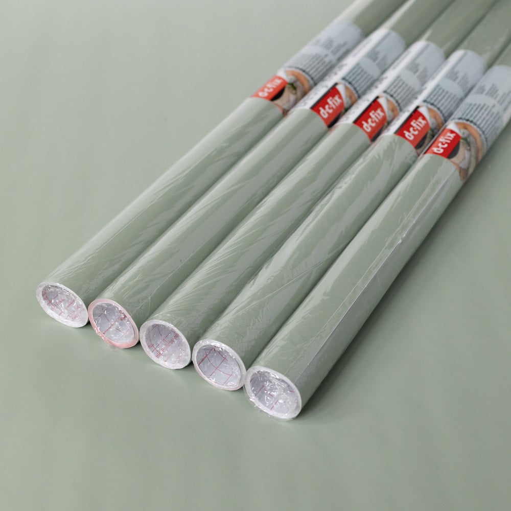 d-c-fix Matt Sage Green Sticky Back Plastic Vinyl Wrap Film 67.5cm x 2m 5 Pack Image 2