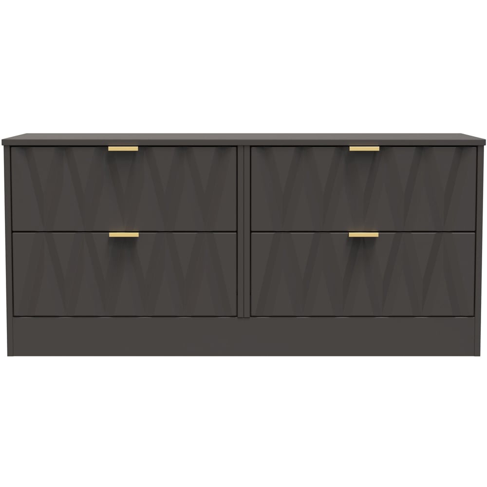 Crowndale Las Vegas 4 Drawer Graphite Chest of Drawers Ready Assembled Image 3
