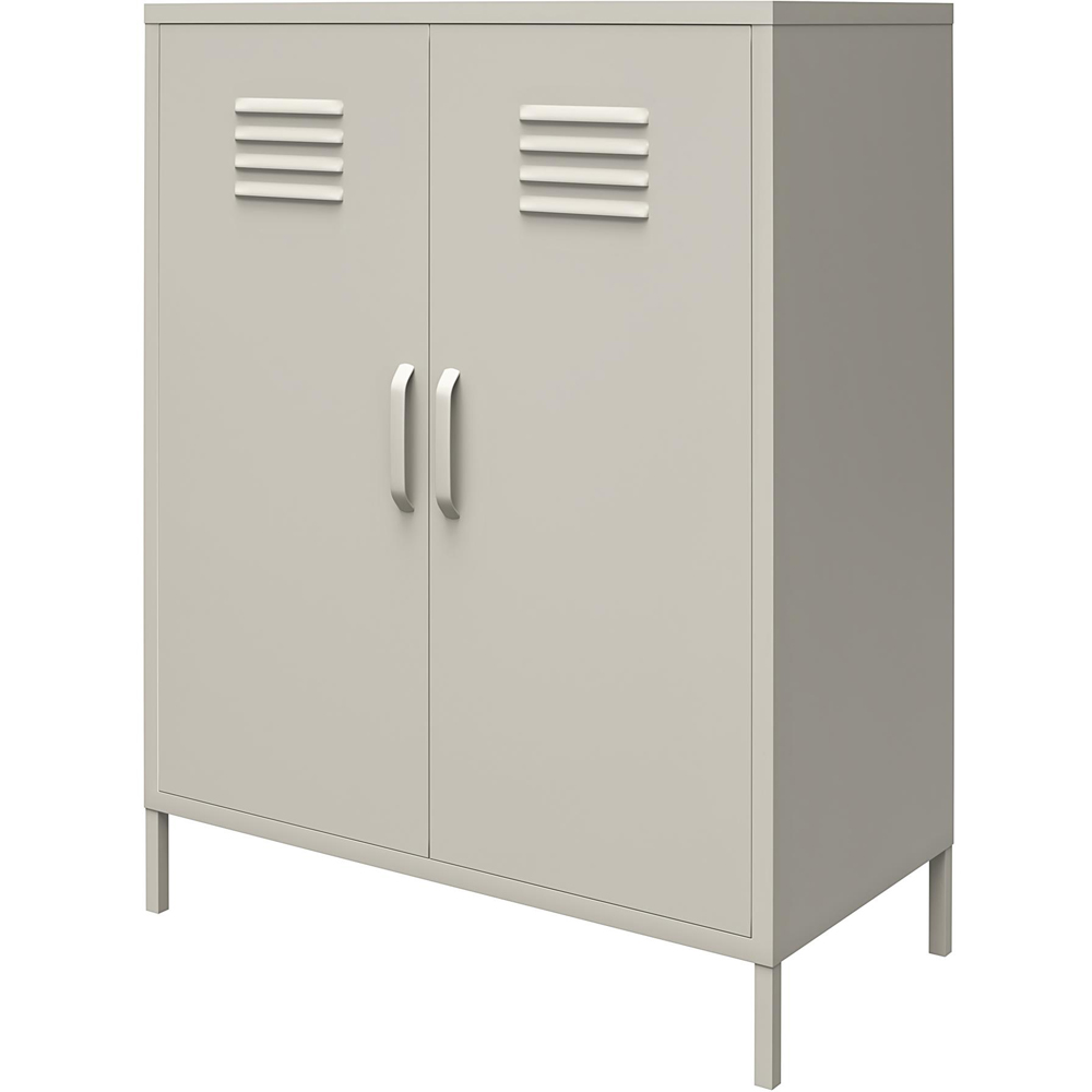 Dorel Bradford 2 Door 3 Shelf Taupe Metal Storage Cabinet Image 5