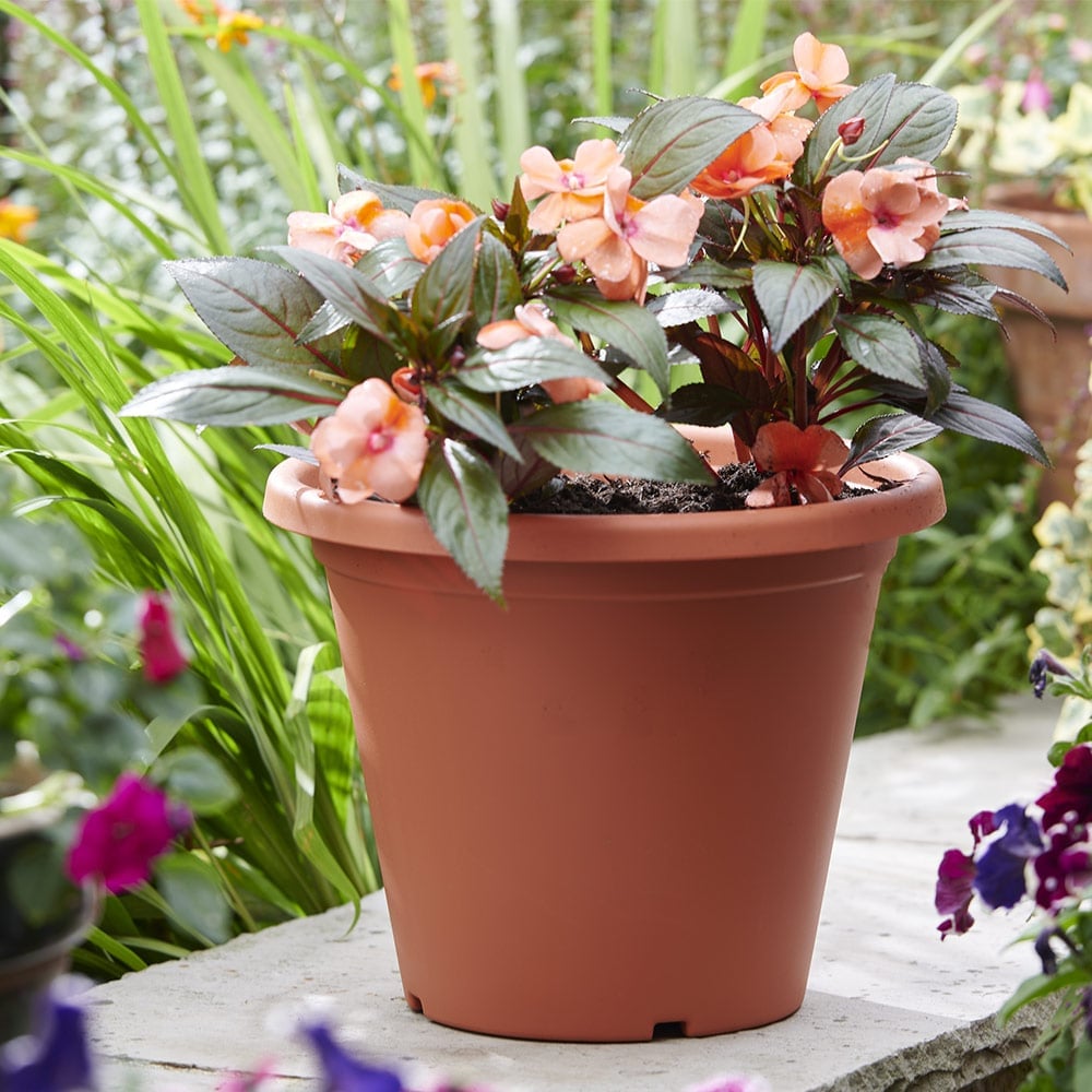 Clever Pots Terracotta Plastic Round Plant Pot 30cm Image 3