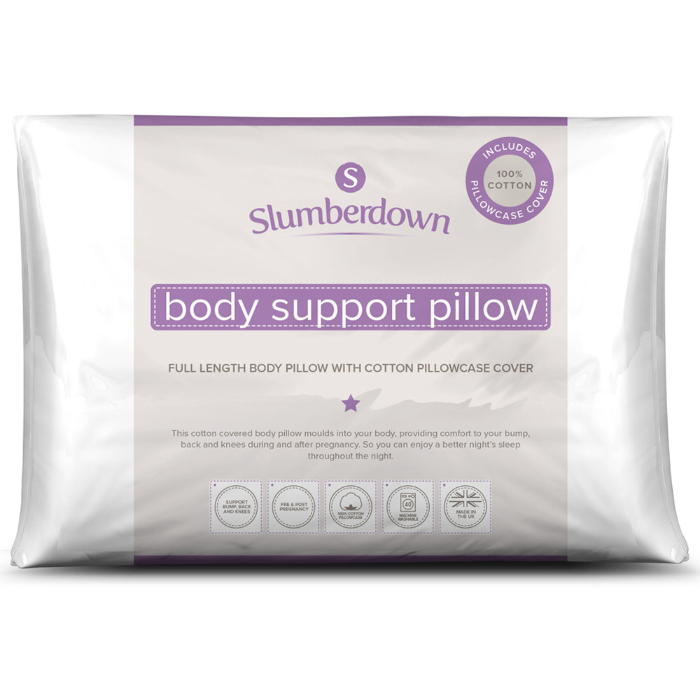 Slumberdown White Body Support Pillow 137cm Image 1