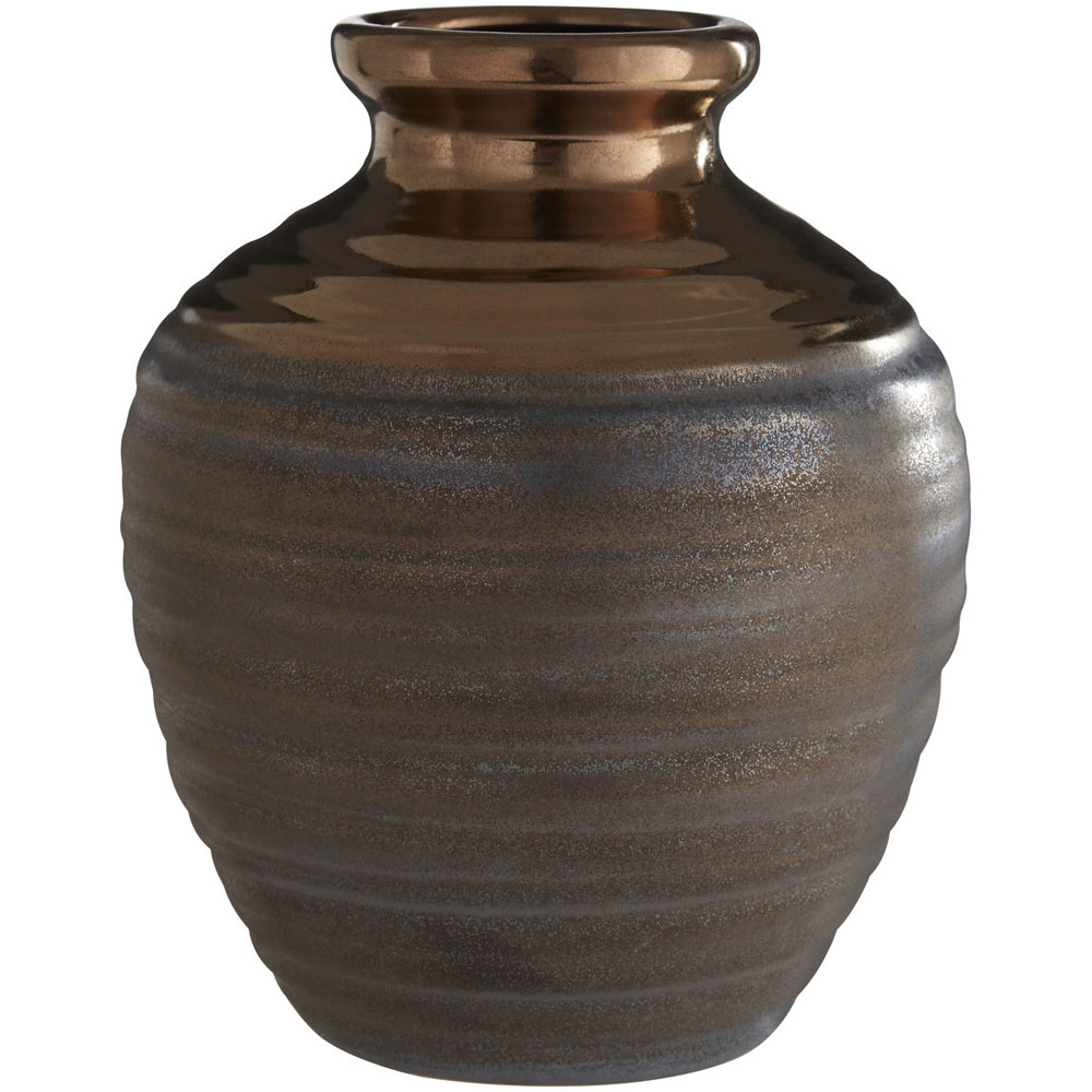 Premier Housewares Gold Zamark Ceramic Vase Medium Image 3