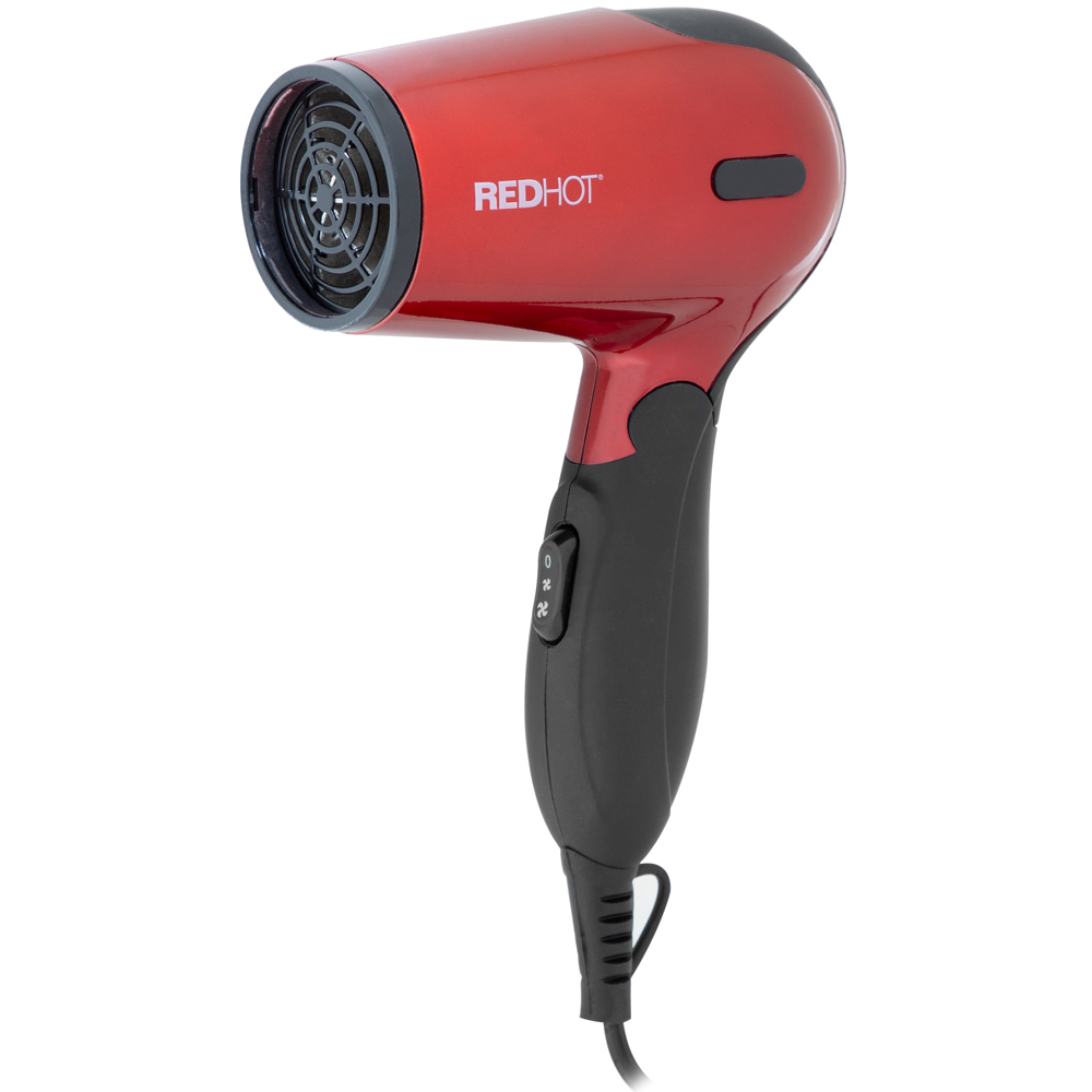 Red Hot Red Compact Hair Dryer Image 1