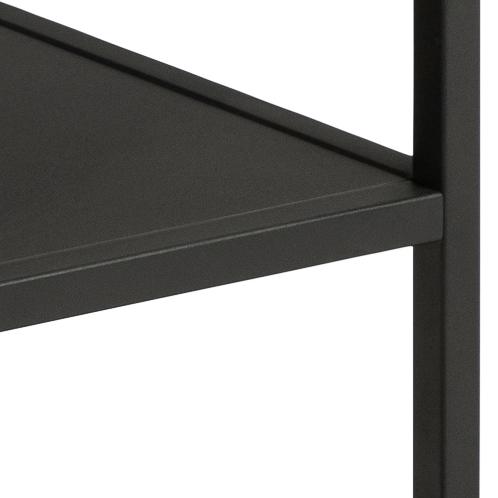 Florence Gila Single Shelf Oak and Black Square Coffee Table Image 6