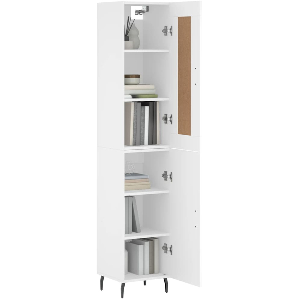 vidaXL 2 Door White Highboard Image 3