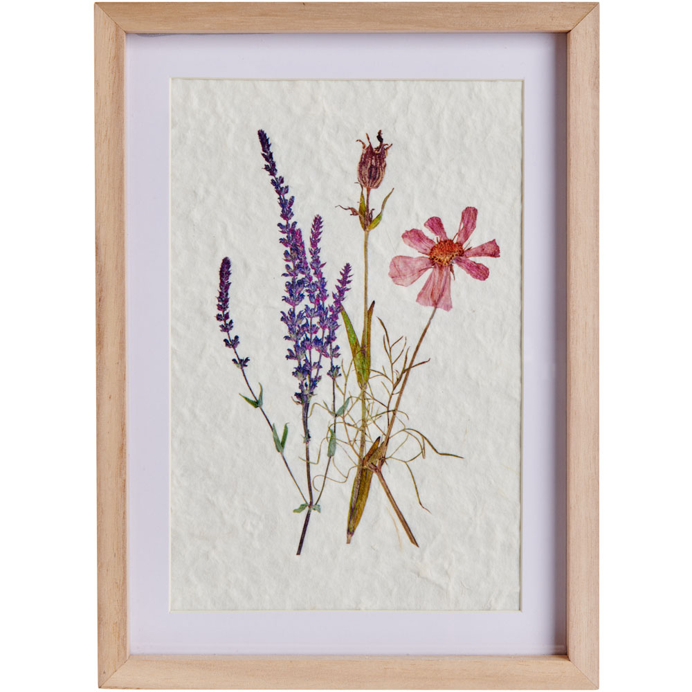 Wilko Pressed Floral Art Frame