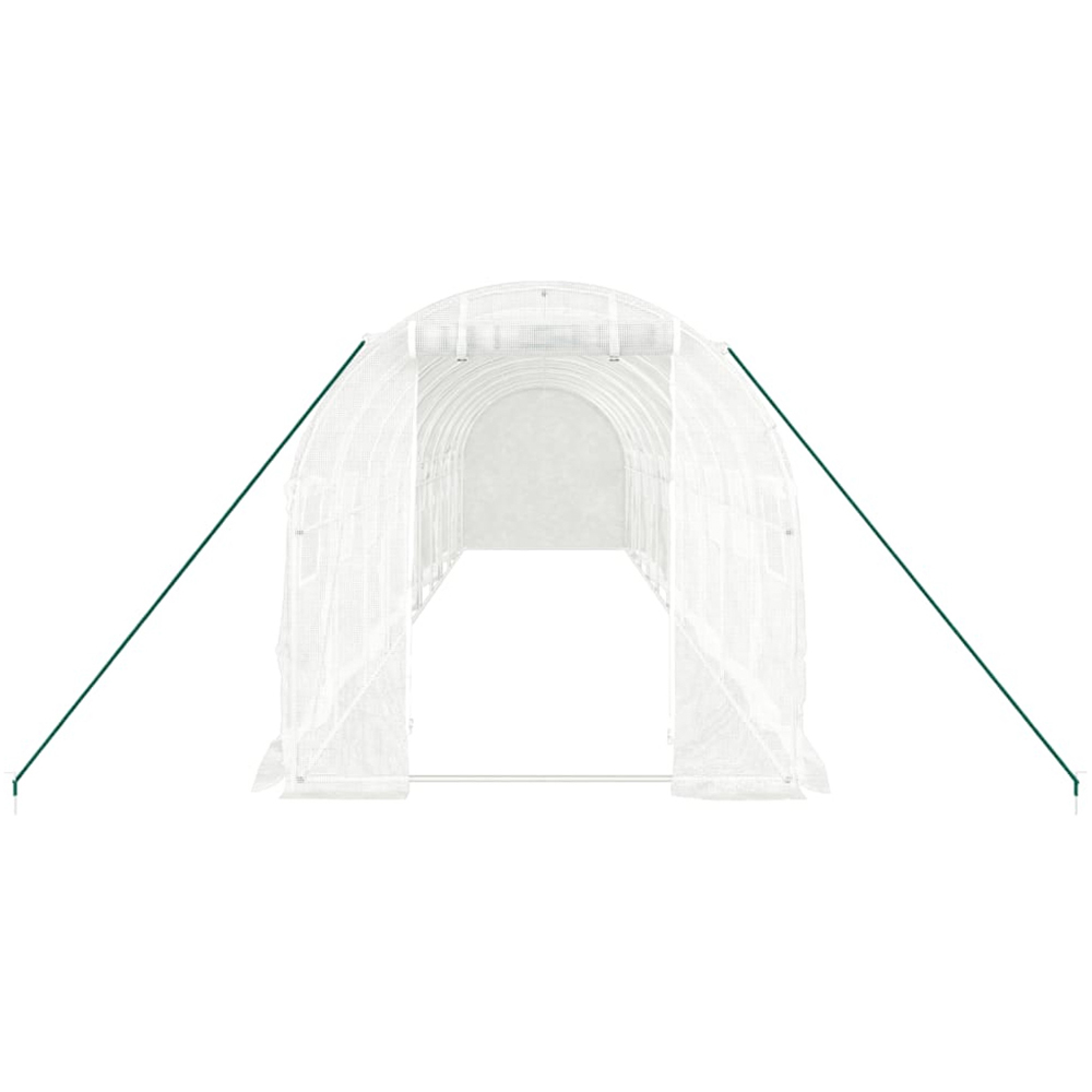 vidaXL White 6.5 x 32ft Greenhouse Image 2